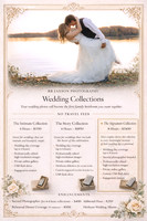 Wedding collection menu with elegant floral border