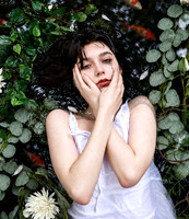 Ophelia Among Floating Koi and Blossoms-Duplicate