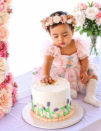 Pastel Flower Crown Cake Smash