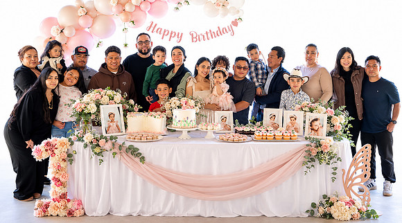 Pastel First Birthday Family Celebration