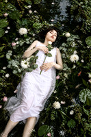 Dreamy Ophelia in a Botanical Pond